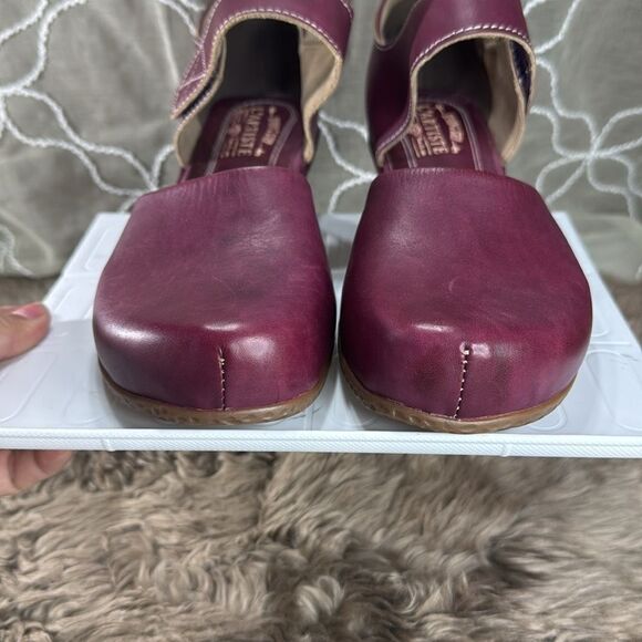 (Z3) Spring Step L'Artiste Gloss,Mary Jane Stiletto Clogs, Leather Burgundy,40/9 - Picture 5 of 12